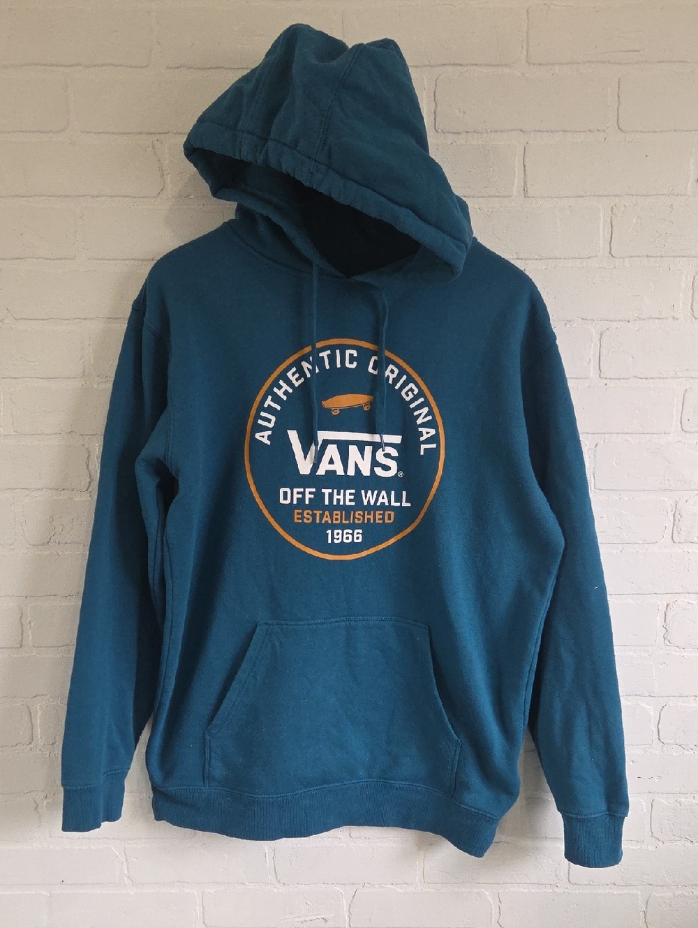 Vans Teal Crewneck Hoodie with Circular Logo